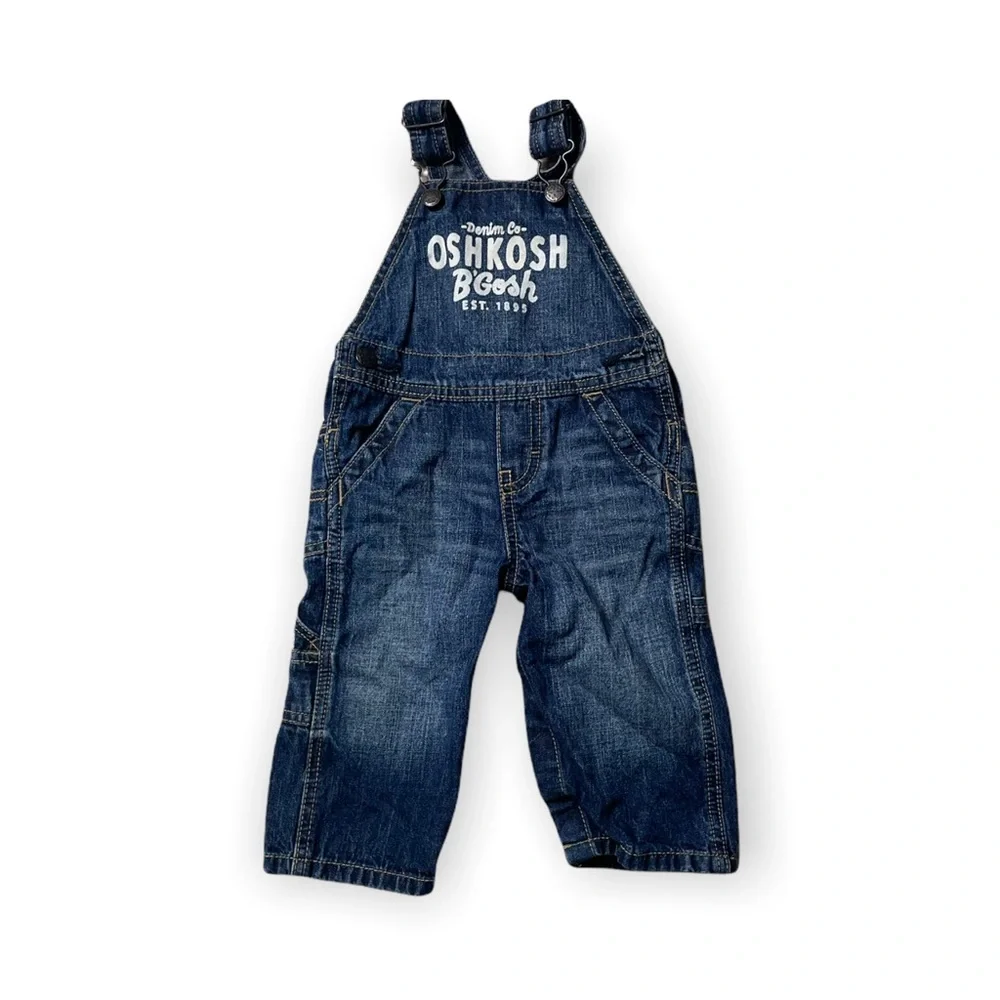Baby OshKosh B'Gosh Denim Overalls Blue Jean 9 Months